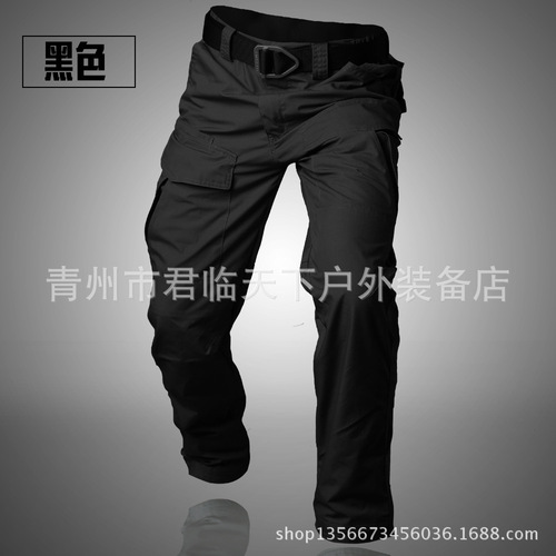 Eagles tactical pants for men, spring and autumn elastic quick-dry pants for outdoor military enthusiasts, training pants with multiple pockets, combat pants, work pants