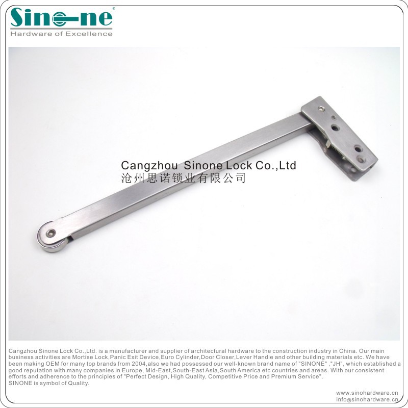 7字型不锈钢304双扇防火门暗藏顺位器顺序器