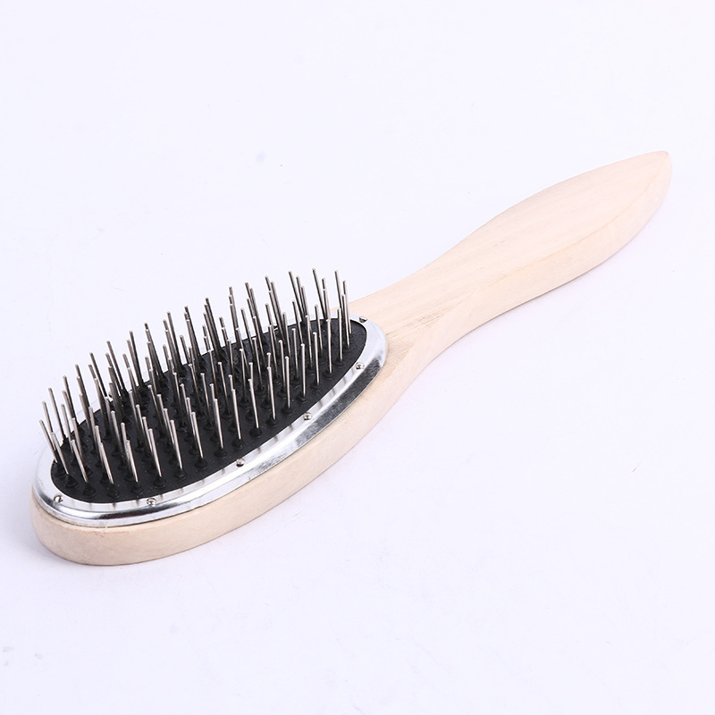 Hairdressing supplies wig care practical tools anti-static Wood wig comb steel tooth comb health care comb wholesale