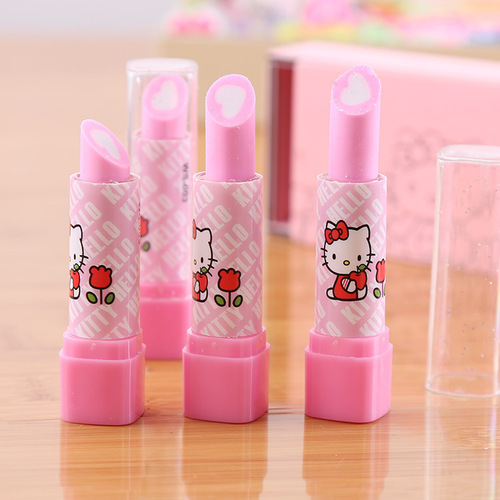 Lipstick Eraser Creative Korean Stationery Cute School Supplies Children Primary School Prizes Eraser Sassafras Wholesale