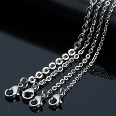 Stainless steel necklace titanium steel women's jewelry hammer cross chain diy chain men's accessories pendant with chain O-shaped chain