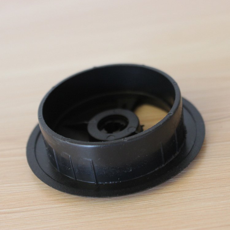 53 negro engrosada redonda de plástico Threading caja de escritorio de la computadora de oficina cable agujero cubierta de enrutamiento caja H4604