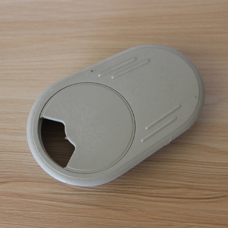 Caja de cable de escritorio de plástico ABS oval/escritorio de la computadora que Rosca/agujero de escritorio H4605