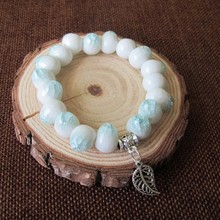 小饰品流行饰物 饰品 民族风 陶瓷牡丹瓷手链 地摊手饰混批满包邮