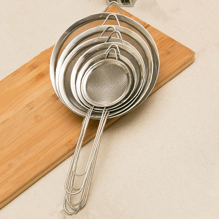 Stainless steel colander stall kitchen oil separation spoon Bird's Nest strainer oil grid baking flour sieve cross-border filter spoon suit Stainless steel colander stall kitchen oil separation spoon Bird's Nest strainer oil grid baking flour sieve cross-border filter spoon suit