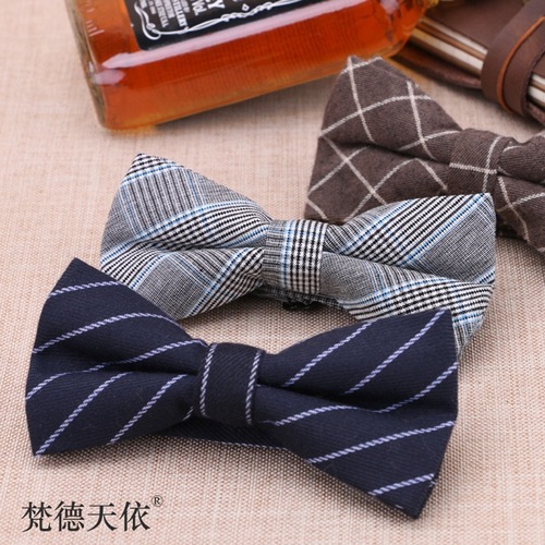 Batch of men's bow ties, Korean style grooms, wedding casual plaid, British trendy business manufacturers, various styles