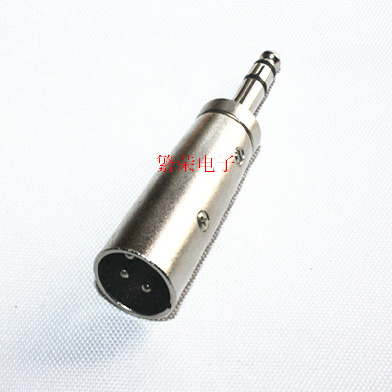 6.35大三芯转卡侬公母 6.5插头转卡龙公 三芯卡侬公转6.35插头