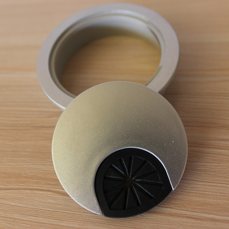 Mesa de pantalla de muebles de oficina caja de cable de teléfono de la computadora agujero de salida cubierta de alambre ranura de salida H-4601