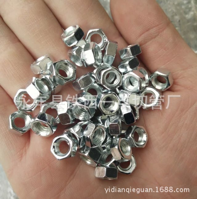 镀锌螺母 螺帽 微小螺母 M4 M5 M6 微型螺母 镀锌六角母