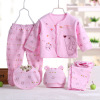 Children's set, clothing, underwear for new born, trousers, children's clothing, combed cotton, 0-3 month