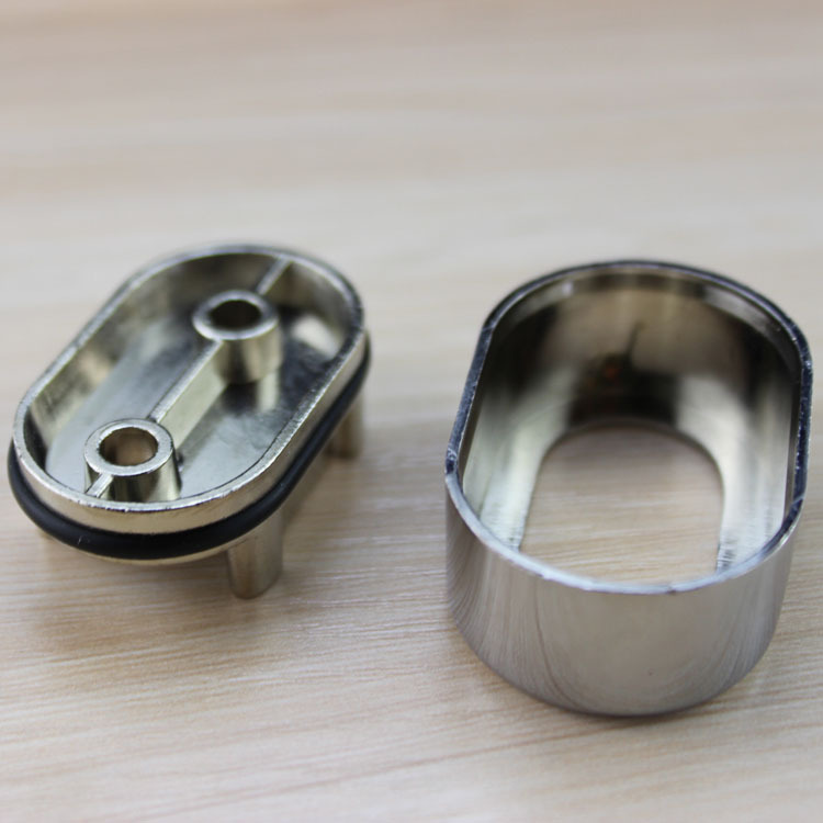 Espesado armario aleación ropa tubo titular con anillo de goma gabinete ropa tubo titular brida asiento bronce ropa titular J-5009B