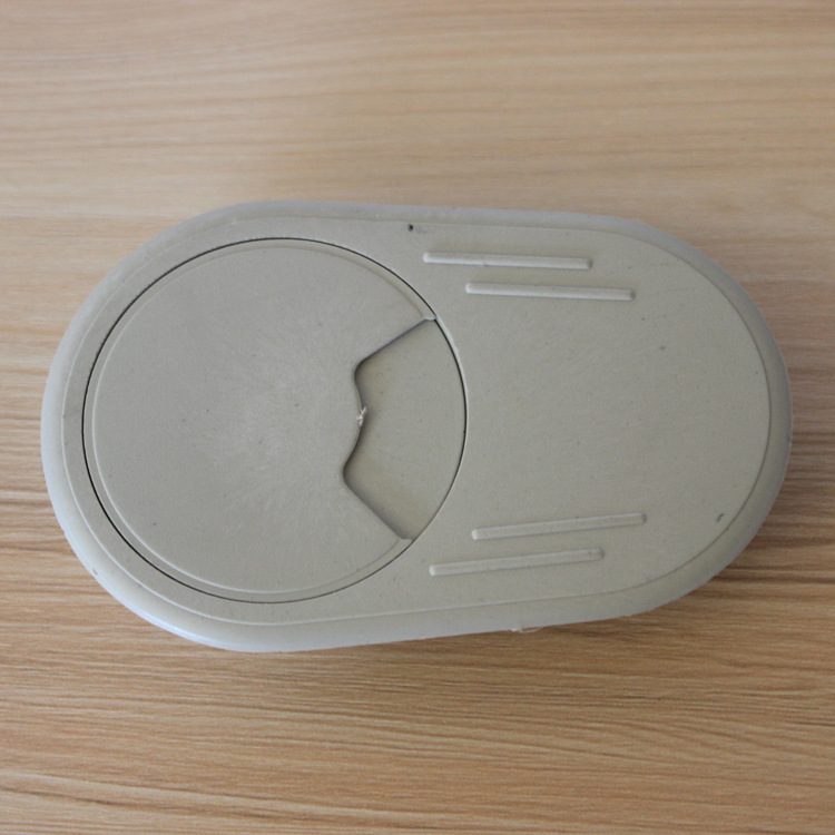 Caja de cable de escritorio de plástico ABS oval/escritorio de la computadora que Rosca/agujero de escritorio H4605