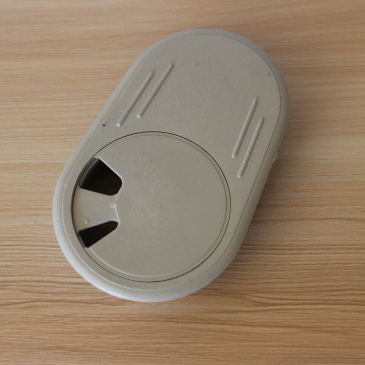 Caja de cable de escritorio de plástico ABS oval/escritorio de la computadora que Rosca/agujero de escritorio H4605