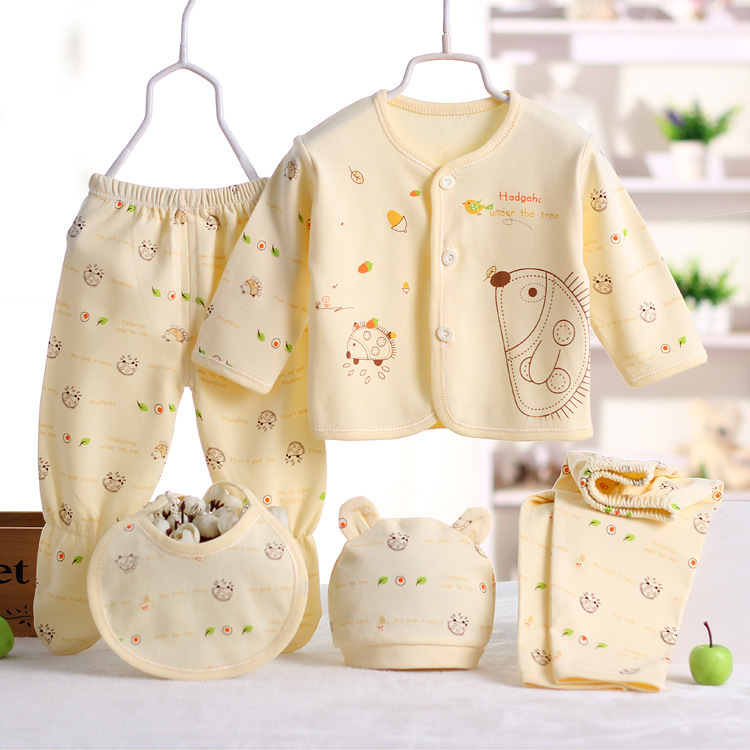 Children's set, underwear for new born, trousers, 5 pieces, children's clothing, combed cotton, 0-3 month 2