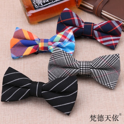 Batch of men's bow ties, Korean style grooms, wedding casual plaid, British trendy business manufacturers, various styles