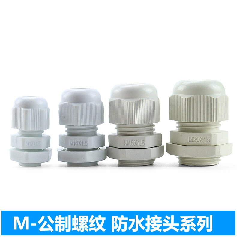 Black white plastic waterproof cable, clips included