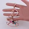 Rotating metal keychain, pendant, fashionable bag, pack, decorations, new collection