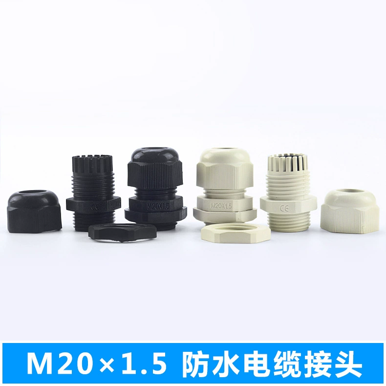 Black white plastic waterproof cable, clips included