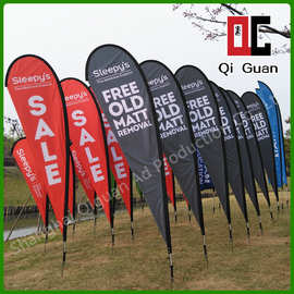 旗杆生产厂家供应热升华沙滩旗热旗帜广告条幅悬挂式定制款