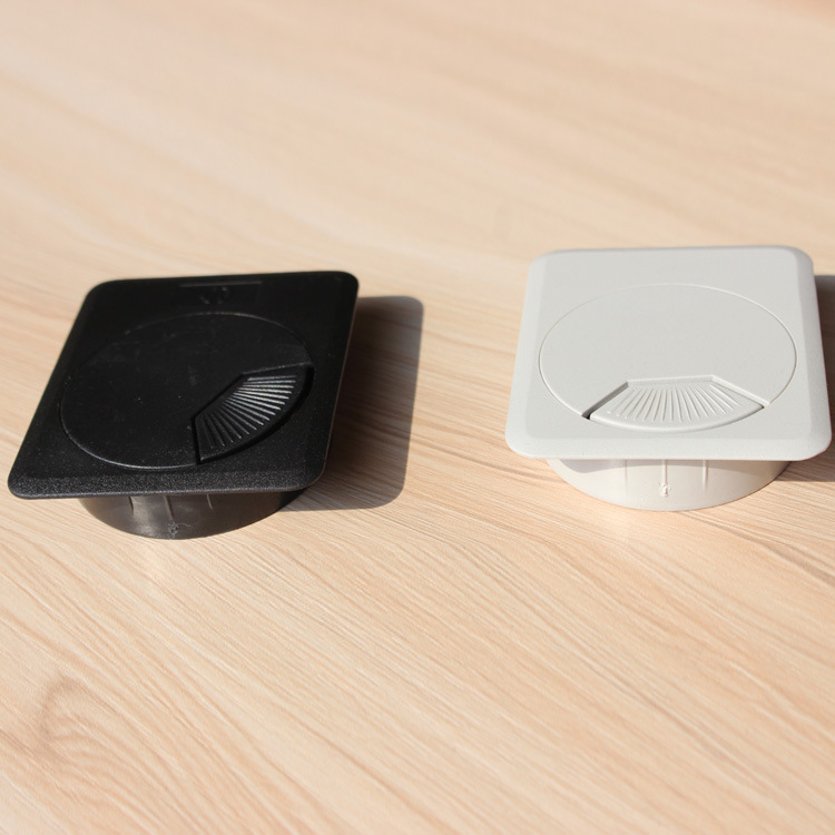 Caja de enhebrado de agujero redondo cuadrado Escritorio de computadora Caja de enhebrado de agujero redondo cuadrado