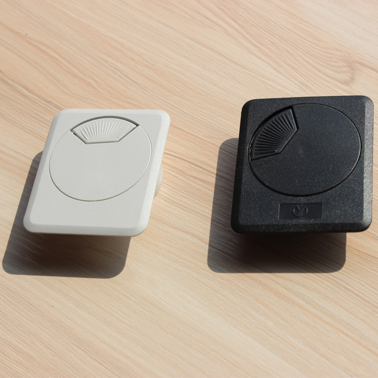 Caja de enhebrado de agujero redondo cuadrado Escritorio de computadora Caja de enhebrado de agujero redondo cuadrado