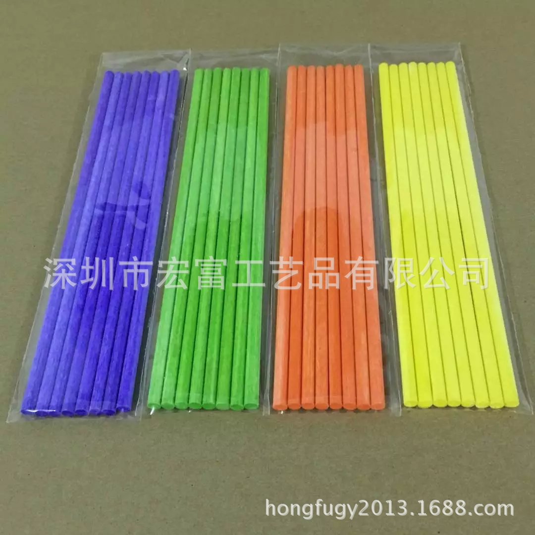 厂家供应无火香薰用彩色纤维棒香薰精油多孔挥发棒香薰棒