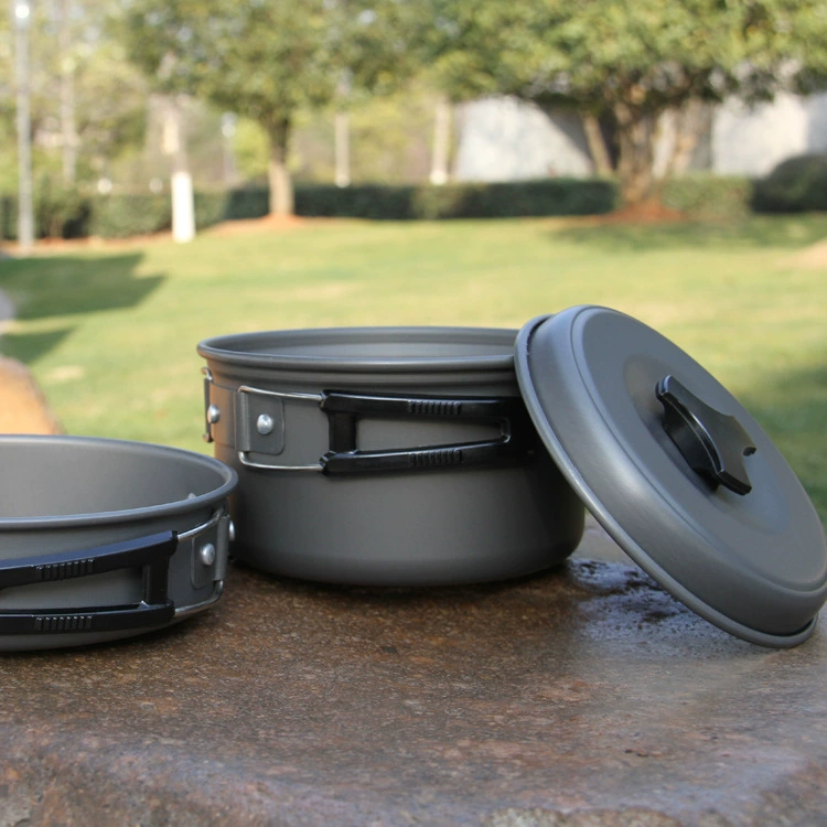 Factory outdoor coat pot wild camp sleeve cooker oxide oxide non-stick pot 1-2 people outdoor barracks cooker cooking utensils 200