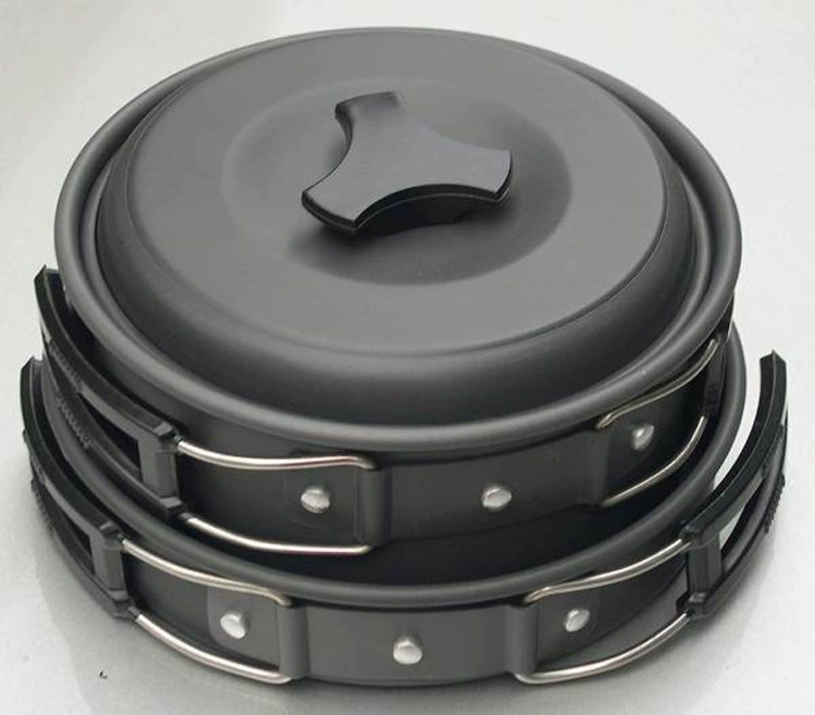 Factory outdoor coat pot wild camp sleeve cooker oxide oxide non-stick pot 1-2 people outdoor barracks cooker cooking utensils 200