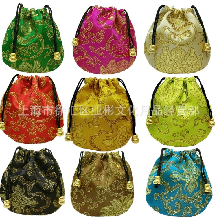 В наличии оптом Sikouchi орех маленькая сумка подарок ювелирные изделия сумка Будда бусины ручная упаковка сумка