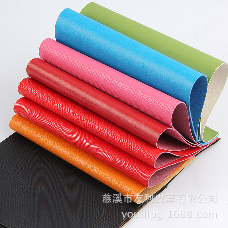 厂家供应pu压变革人造革 牙签纹人造革 批发