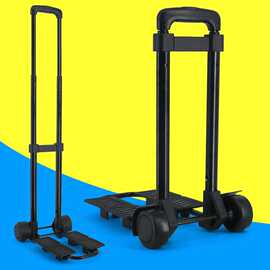 厂家直销便携式购物车行李车拉杆折叠手推车家用购物买菜小拉车