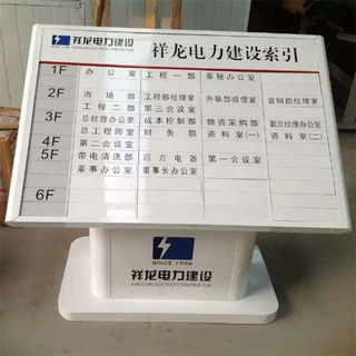 定做楼层指示牌 发光导视灯箱牌电梯指引牌 大堂大厅斜面总索引牌