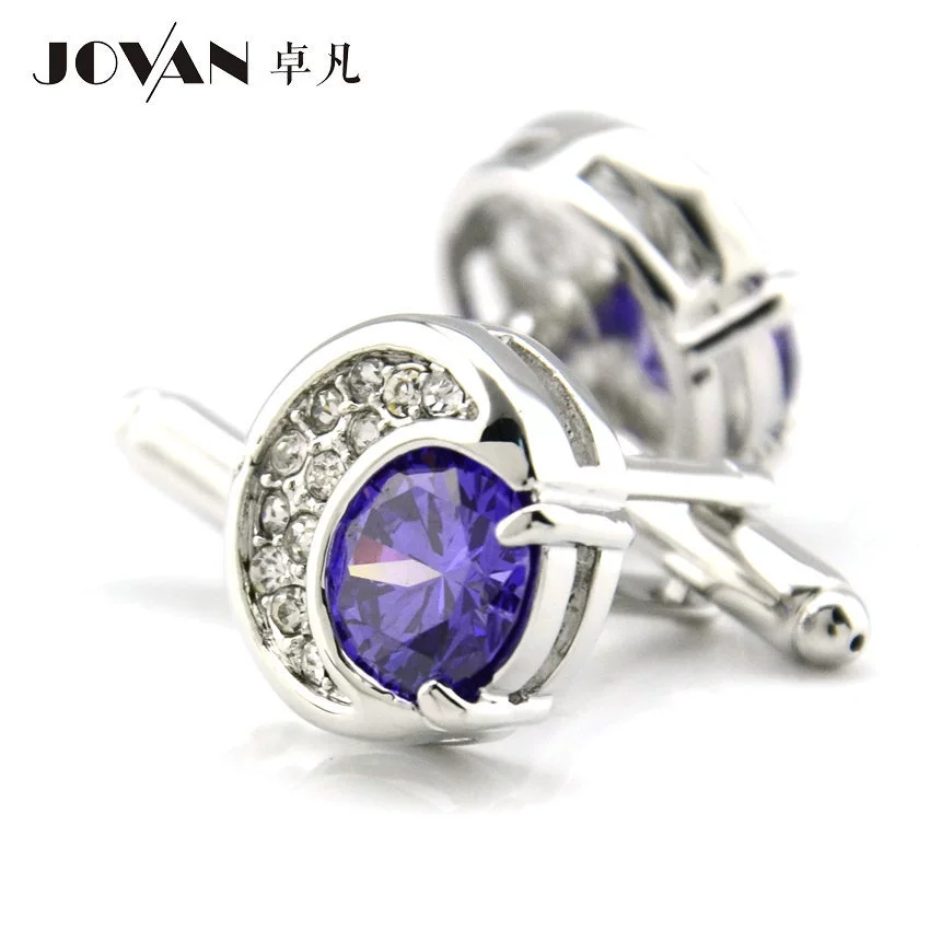 Подарки манжеты Crystal JOVAN JOVAN, манжеты с лунным бриллиантом, мужские французские кнопки, элитные манжеты, полые манжеты