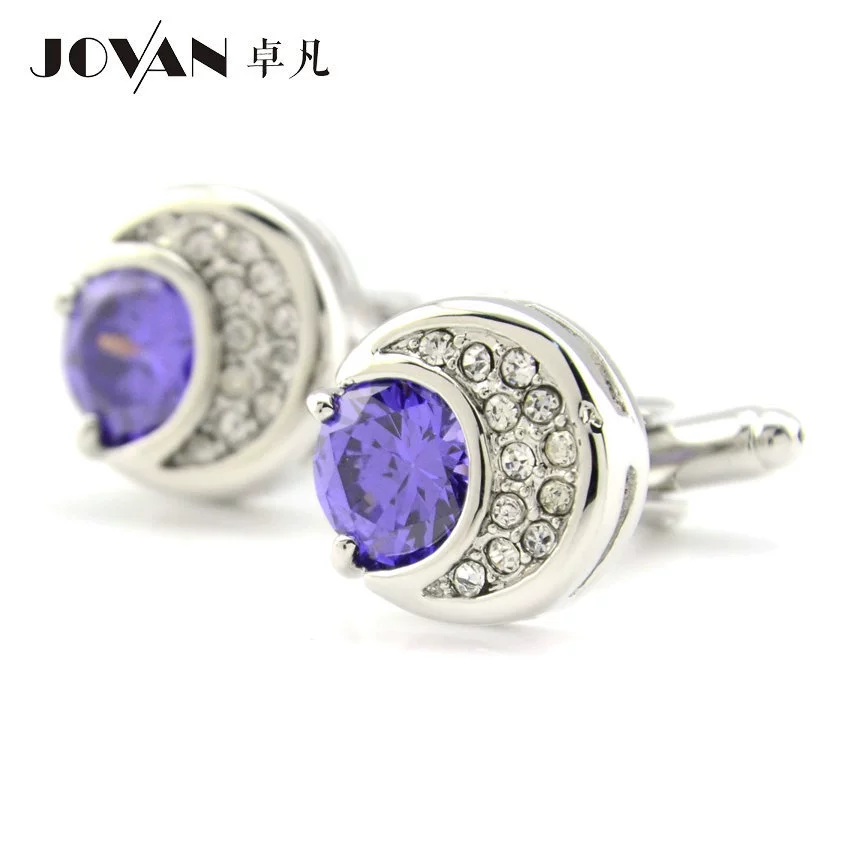 Подарки манжеты Crystal JOVAN JOVAN, манжеты с лунным бриллиантом, мужские французские кнопки, элитные манжеты, полые манжеты