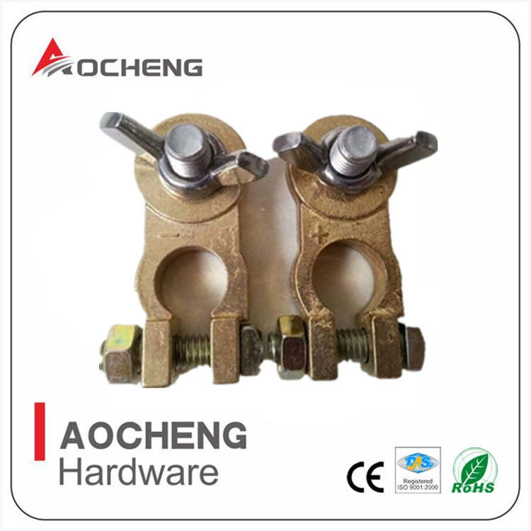AoCheng T017 утолщенный разъем для автомобильного аккумулятора из чистой меди клемма аккумулятора 215 г положительный и отрицательный патрон