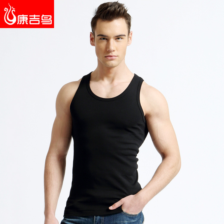 Kangjiniao summer cotton vest men's base thread sports hurdle sweat vest men's factory direct supply wholesale
