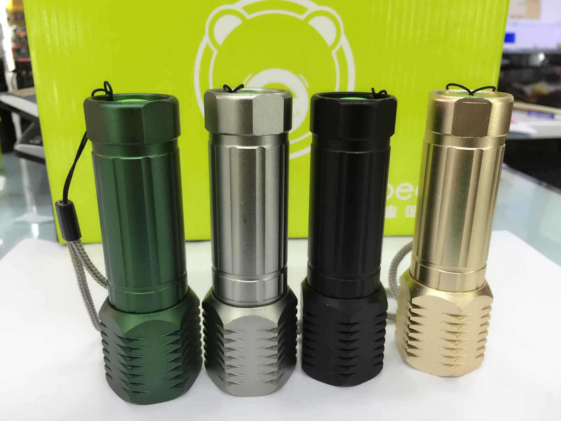 2016新款全铝自行车前灯变焦手电筒3W手电筒礼品手电筒可印LOGO