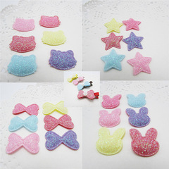 韓版手工飾品 超聲波壓花新款金粉兒童髮飾 髮夾配件多款