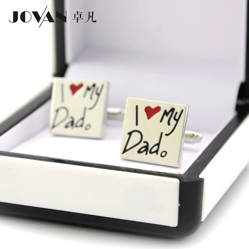 Прокладки для запястья I LOVE DAD I LOVE DAD манжетные запонки квадратные запонки фабрика Zhuofan JOVAN