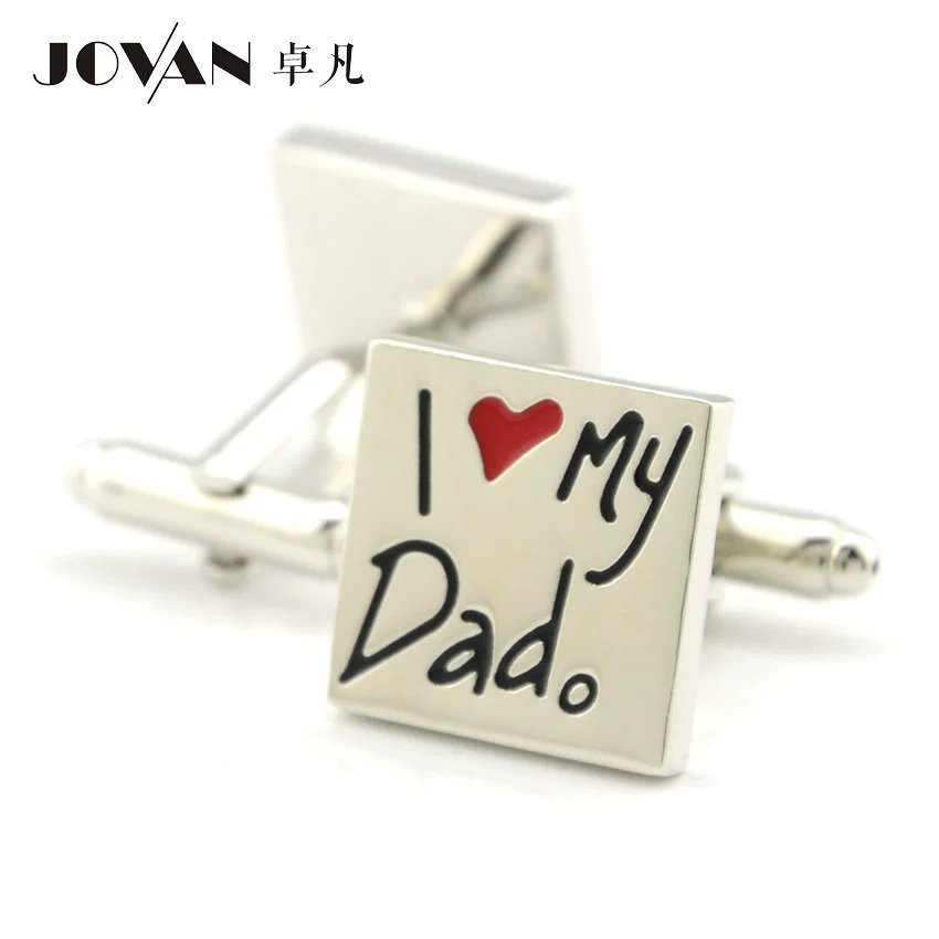 Прокладки для запястья I LOVE DAD I LOVE DAD манжетные запонки квадратные запонки фабрика Zhuofan JOVAN
