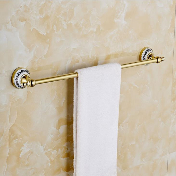 Stainless Steel Towel Rack Bathroom Storage Rack Blue and White Porcelain Towel Bar Single Rod Bathroom Accessories Stainless Steel Towel Rack Bathroom Storage Rack Blue and White Porcelain Towel Bar Single Rod Bathroom Accessories