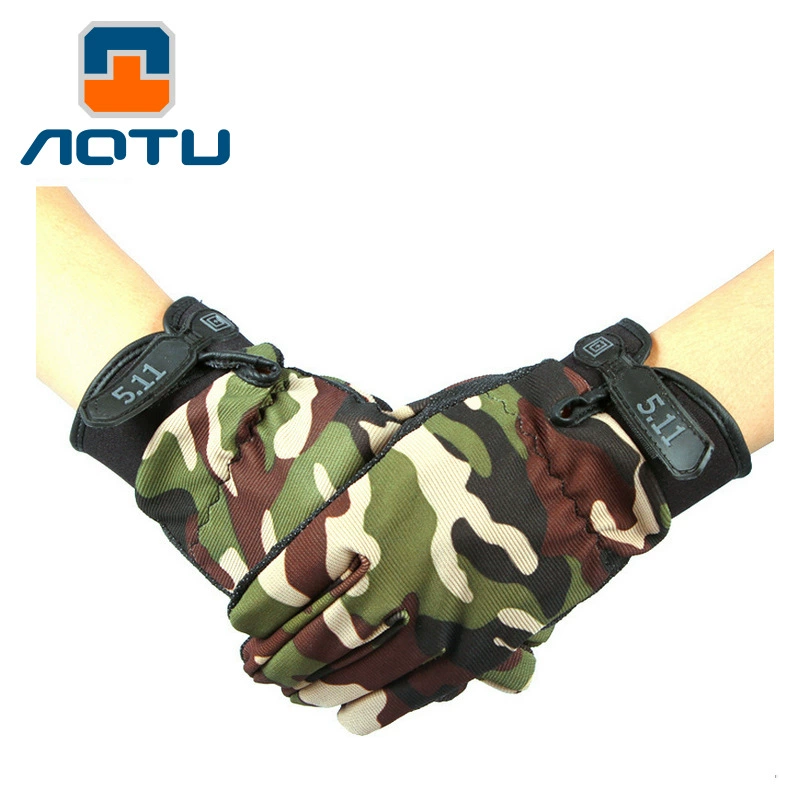 Вогнуто-выпуклые уличные перчатки Нескользящие перчатки с полными пальцами Перчатки для верховой езды Камуфляжные перчатки Перчатки для альпинизма AT8819