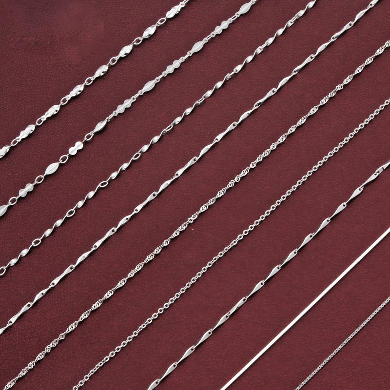 S925 collar de plata cadena de cadena D1550