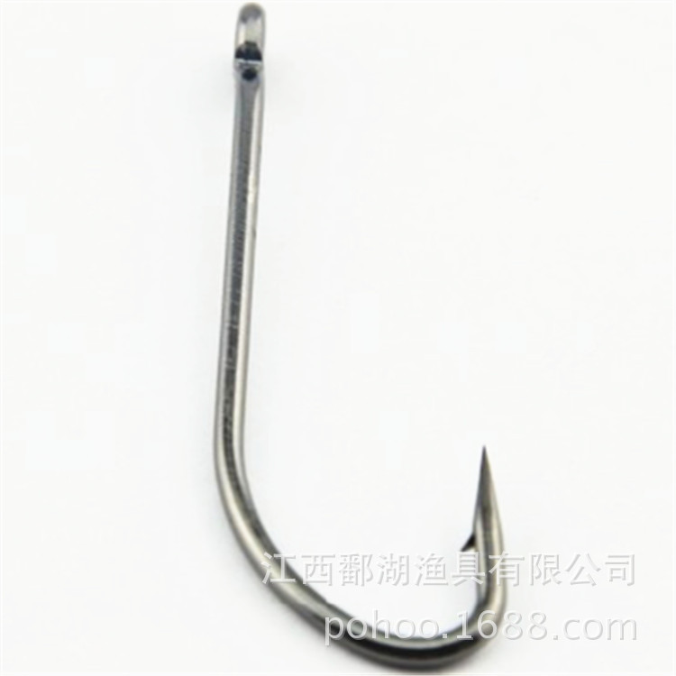 9980 mango largo de púas de alto carbono fresco pescadores a granel pesca gancho de pesca de mar al por mayor fábrica directa Luya hoyo negro