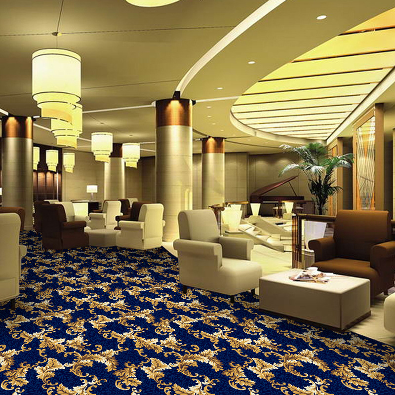 华德地毯 新款威尔顿外贸工程酒店客房地毯生产批量满铺4米|ru