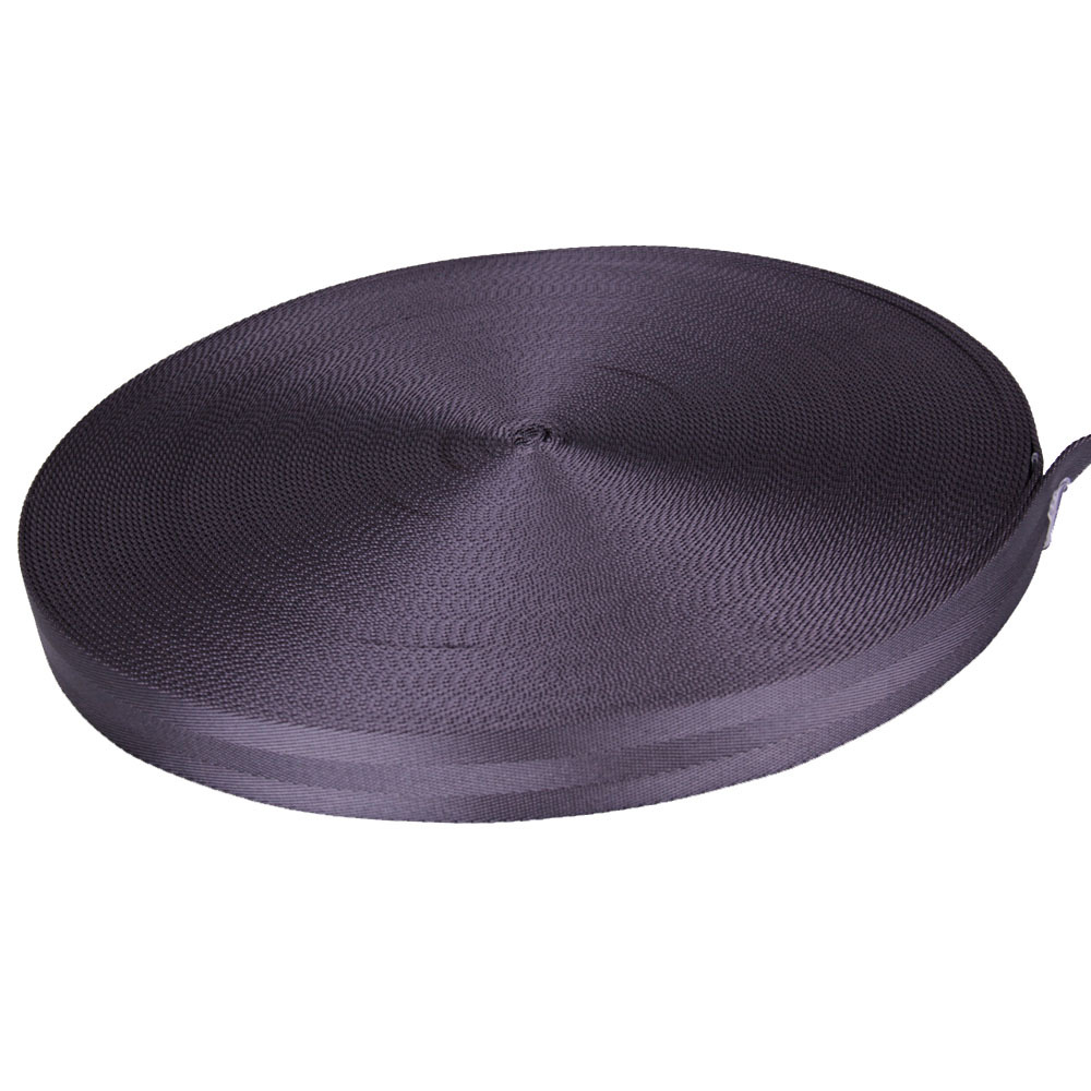 力满厂家现货 3.8cm 1.2寸 深灰 2mm厚 双人字 尼龙 锦纶织带