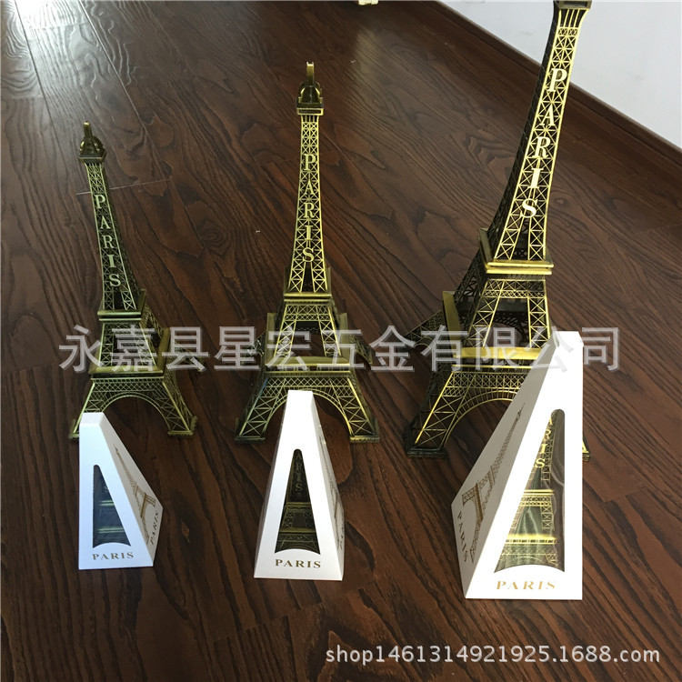 Mini Torre Eiffel metálica — adorno creativo de hierro, decoración de hogar o modelo arquitectónico