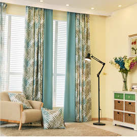 希瑞拉-蓝 高精密印花窗帘 时尚大气 工艺精湛卧室客厅阳台遮光帘