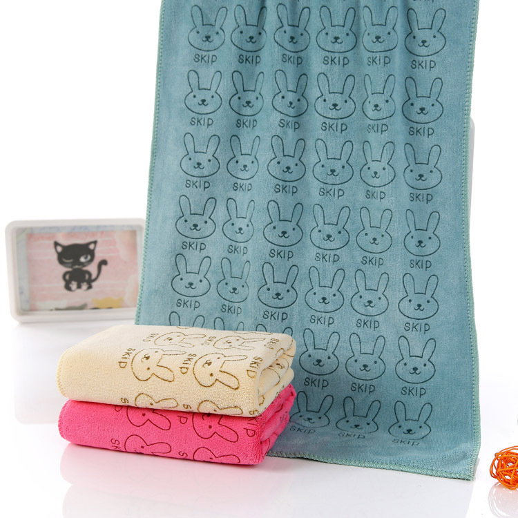 Microfiber Cartoon Printed Bath Towel 400g 70*140 Brushed Large Bath Towel Absorbent Thick Beach Towel