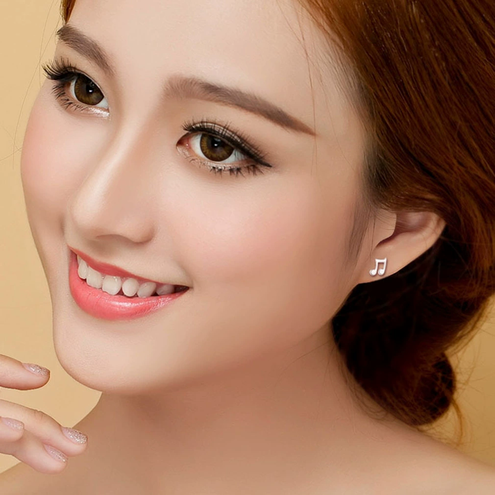 Серьги платиновое цирконие, Aliexpress, японско korean, 18 карат